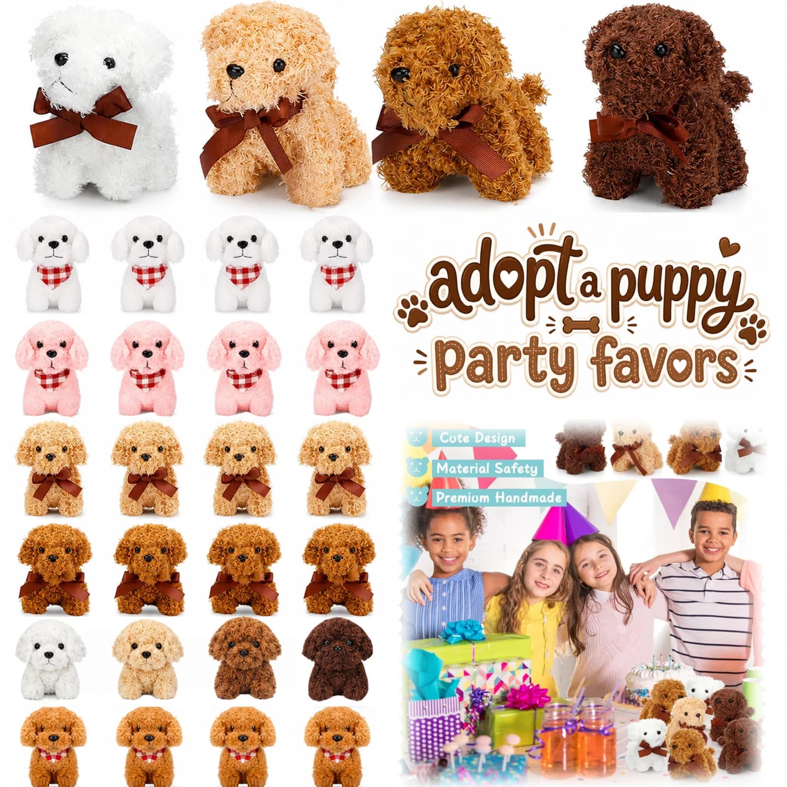 8–40 Stück 5 Zoll Mini-Plüschhunde, kleiner ausgestopfter Hund, großes Plüschtier, Adopt a Dog, Partygeschenke für Geschenktütenfüller,