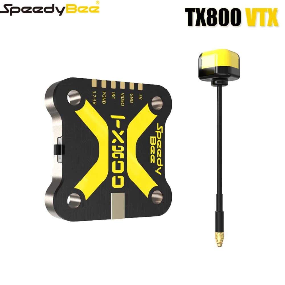SpeedyBee TX800 VTX 5,8G 48CH PitMode 25mW/200mW/400mW/800mW Ausgang Long Range Sender mit 5,8 GHz Antenne Für RC FPV Drone