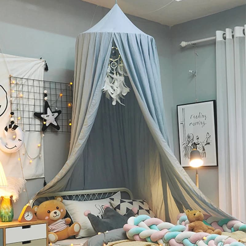 Kuppel Bett Vorhang Kinder Windschutzscheibe Krippe Surround Bett Kopf Dekoration Schattierung Moskitonetz Bett Zelt Große Größe Schloss Spiel