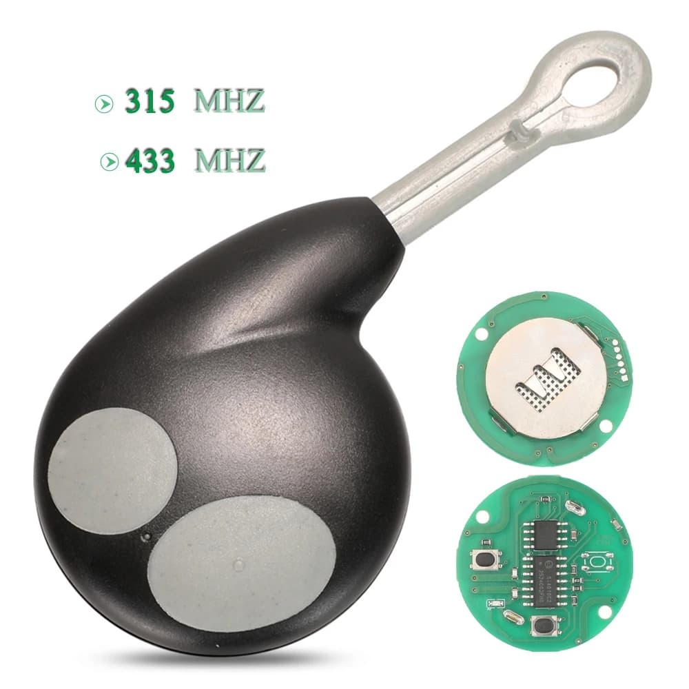 Jingyuqin 315/433MHZ 2-Tasten-Fernbedienungsschlüssel für Toyota Cobra Alarm 1046 / 3193 / 7777 / 7928 / 8188 Ersatz-Smartkey