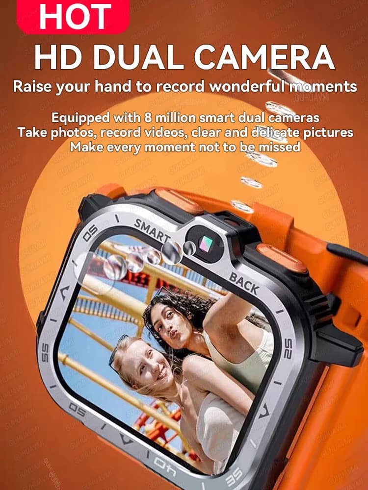 Neue 2,03 Zoll 4G Netzwerk Smart Watch GPS Wifi SIM NFC Dual Kamera Robuste 16G 64G ROM Speicher Google Play IP68 Android Armband