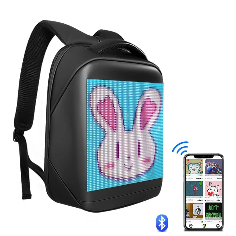 Smart LED Pixel Rucksack Werbung Licht wasserdicht Rucksack Outdoor Kletter tasche Walking Billboard LED Bildschirm Panel Schult aschen