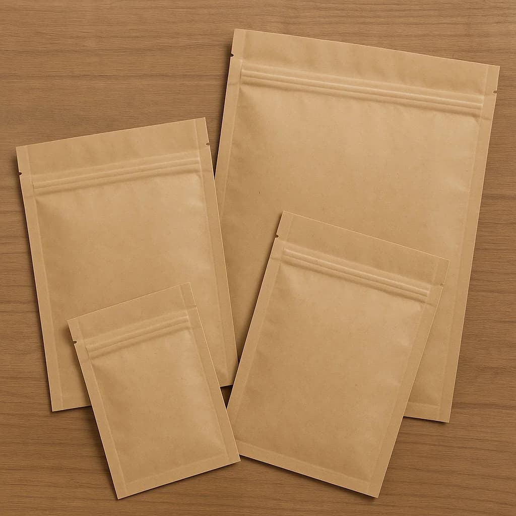 100 Stück gelbe Kraft-Druckverschlussbeutel – Aufbewahrungsverpackungsbeutel für Kaffeebohnen, Haushalt, Urlaub, Partygeschenke, Reisetaschen