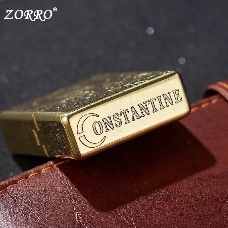Authentisches Zorro Retro High-End wasserdicht versiegelte Rüstung Constantine Kerosin Feuerzeug Heavy Duty Metall Benzin Feuerzeug Herren Geschenk