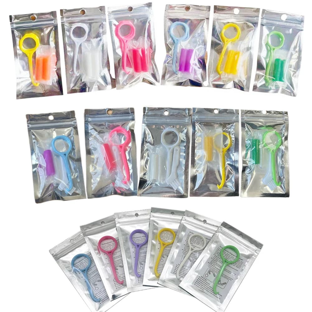 10/50/100 Stücke Zahnspange Extractor Kieferorthopädische Aligner Chewies 6 Obst Düfte Oral Zähne Aligner Entfernung Haken Werkzeug Set 3 Arten
