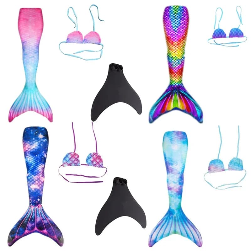Neue Kinder Erwachsene Schwimmen Meerjungfrau Schwanz Mädchen Mama Cosplay Meerjungfrau Kostüm Kinder Party Geschenk Fantasie Badeanzug mit