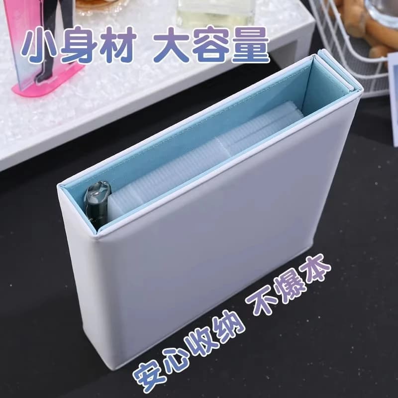 Großer A5 Fotokartenordner mit Magnetverschluss, 3 Ringen, 4 Fächern, Sammelalbum, K-Pop Fotoalbum, PU-Leder Fotohalter, Koreanischer 포카
