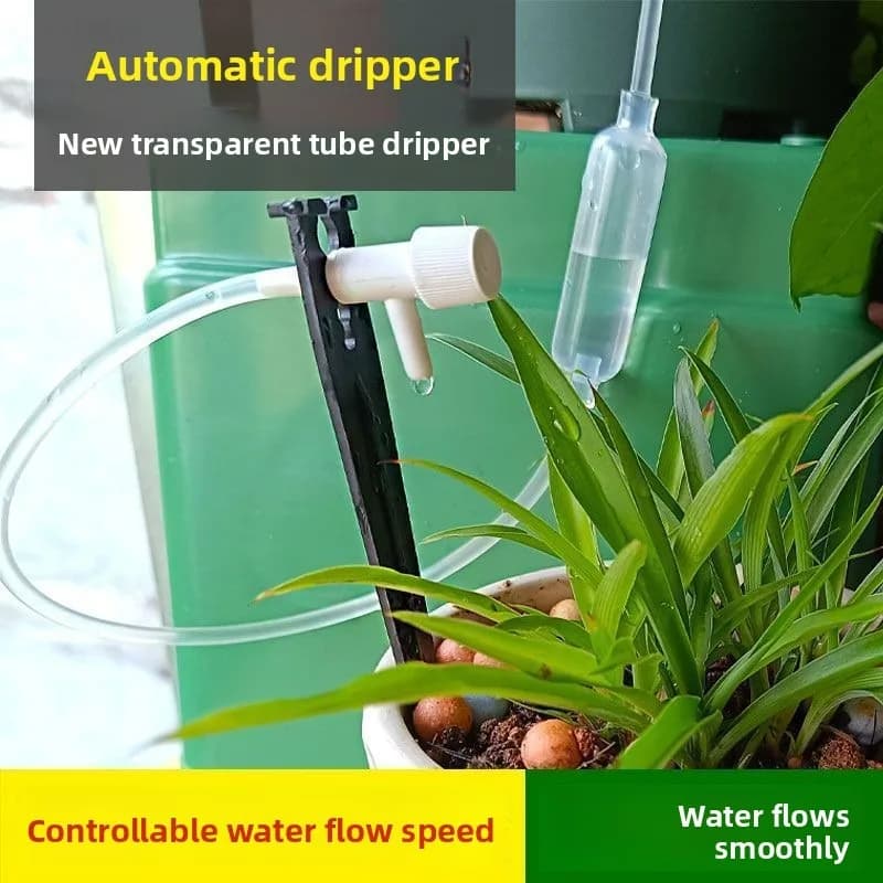 Garten-Tropfbewässerungsset mit Regulierventil, Bewässerungsgerät für Topfpflanzen, 4/7mm Schlauch, wassersparender Mikro-Tropfer für