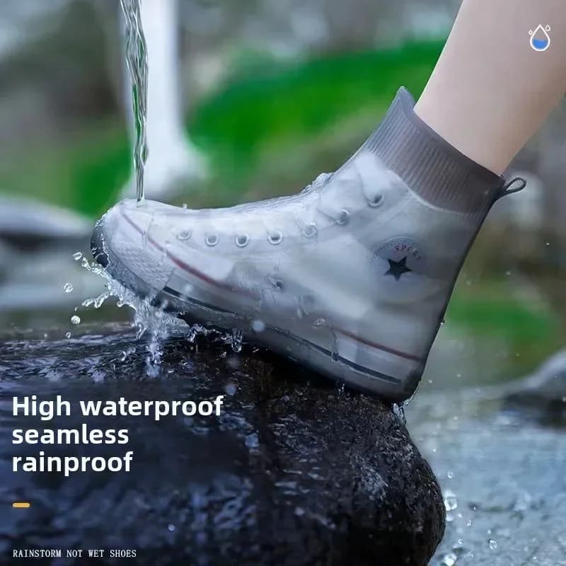 Wiederverwendbare Mantel-Wanderschuhe, regnerischer Tag, leicht, dick, verschleißfest, Silikon, tägliche Haushaltsgegenstände, Regenschuhüberzüge