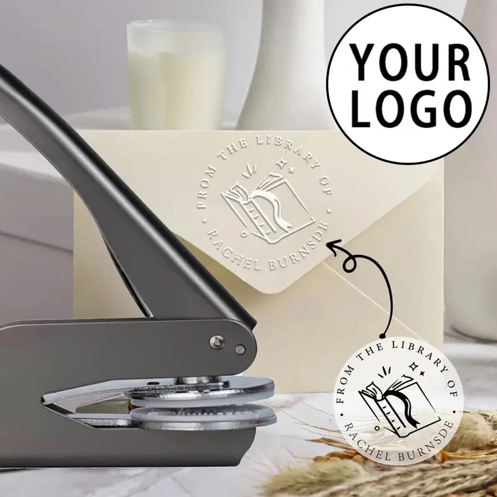 Prägestempel, individuelle individuelle individuelle Logo-Anpassung, Bibliothek, Buch, Einladung, Hochzeit, Prägestempel, Firmenpapier, Ledersiegel