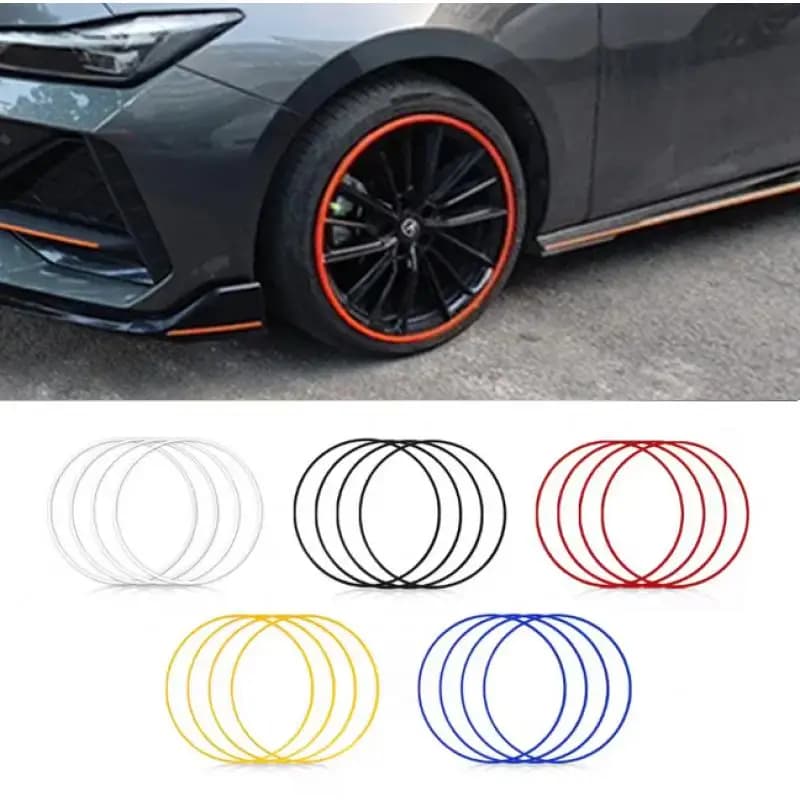 4-teiliges Set Radnabenschutzringe für Auto/Rennwagen, R15 R16 R17 R18 R19 R20 R21 R22 Felgen-Dekor-Anti-Kratz-Aufkleber