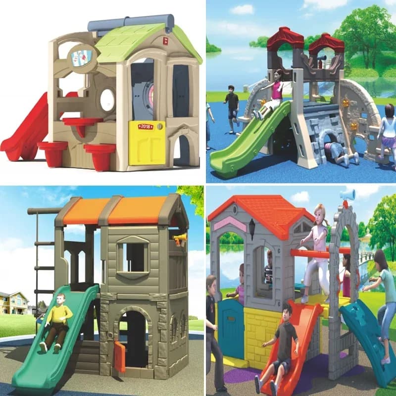 Kindergarten Rutsche Indoor Haushalt Kinder Outdoor kleines Haus Schaukel Kombination Spielhaus Klettern Spielzeug Ausrüstung