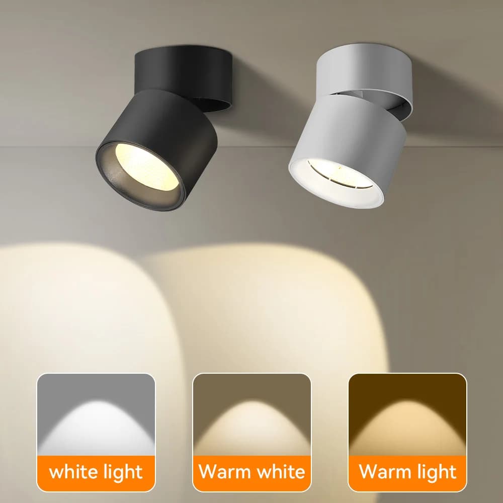 LED Strahler 3 Farbwechsel Zimmer Dekor Lampe Faltbare Downlight 220 v Hause Decken Lampe für Küche Schlafzimmer Wohnzimmer led Spot
