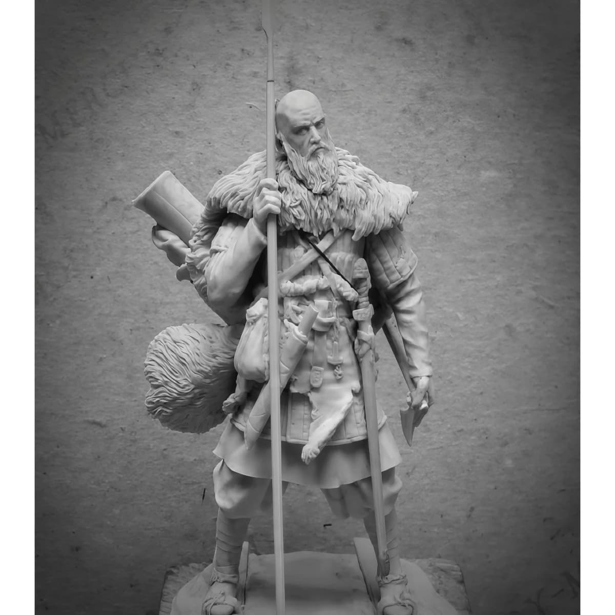 75-mm-Modellbausatz aus Kunstharz, skandinavischer Skifahrer, unmontiert und unbemalt, GK, BK666