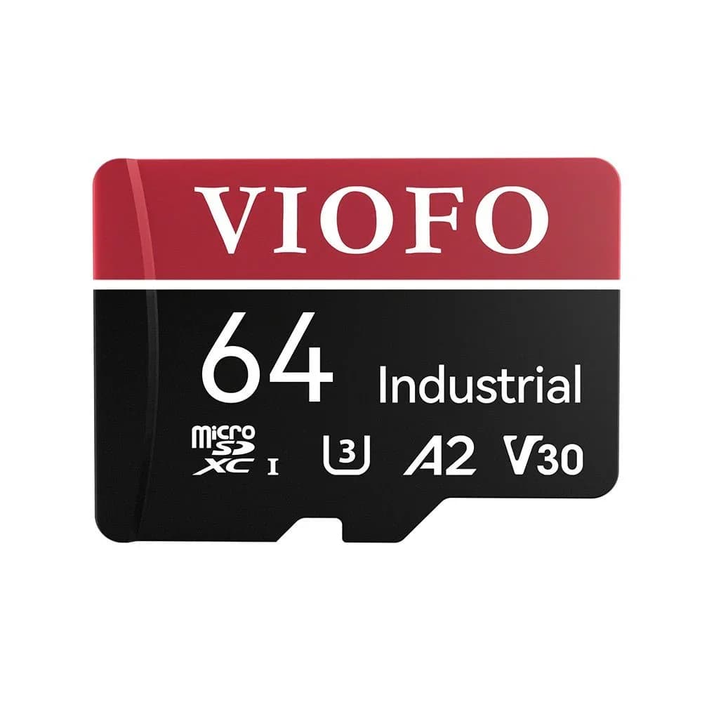 VIOFO Industrielle MicroSD-Karte, U3 A2 V30 Hochgeschwindigkeits-Speicherkarte mit Adapter