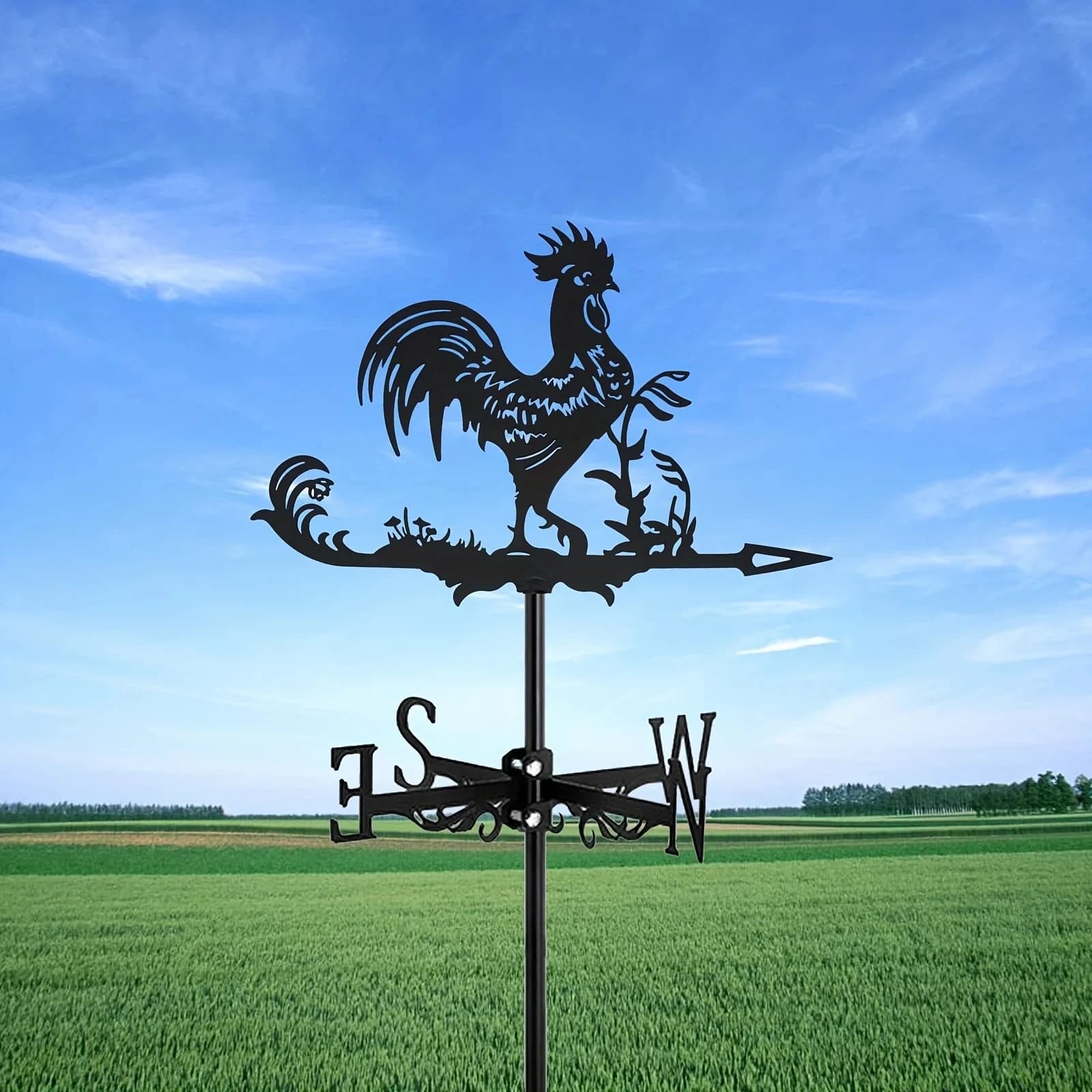 Die Hexen metall wetterfahne, Edelstahl-Wetterfahne mit Dach montage Dach garten dekorationen für den Hof garten im Freien