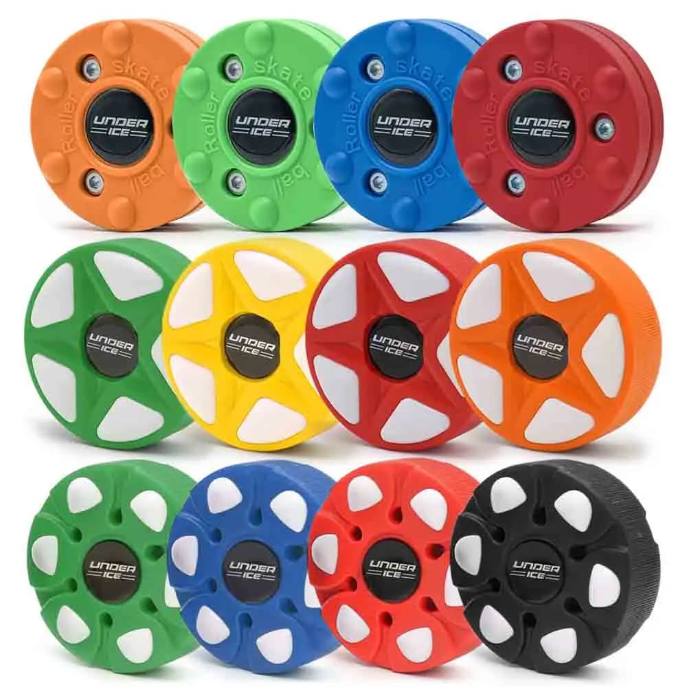 UICE Eishockey Street Hockey Puck Green Biscuit Eishockey Puck Kunststoff Training Puck Wiederverwendbare Eis Training Üben