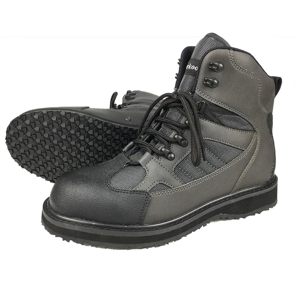 Angelschuhe aus Gummi oder Filzsohle, rutschfest, stromaufwärts, Fluss, Meer, Waten, Jagd, Riff, Felsen, Angelstiefel für Fliegenfischer, Wathosen