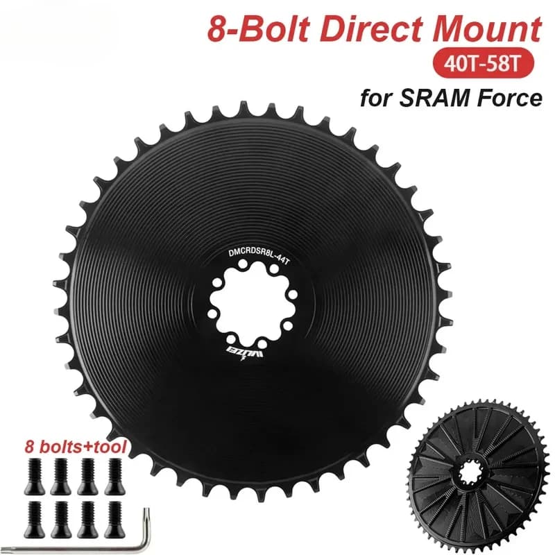 8-Loch-Kettenblatt, kompatibel mit SRAM AXS Force Red Direct Mount Rennrad 40T/42T/44T/46T/48T/50T/52T/54T/56T/58T Narrow Wide
