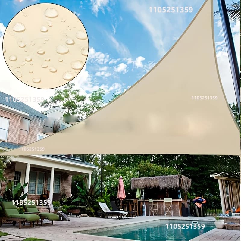 Mehrgrößiges Dreieck-Sonnensegel, wasserdicht, für Garten, Terrasse, Party, Sonnenschutz, Sonnensegel für Strand, Camping, Pool