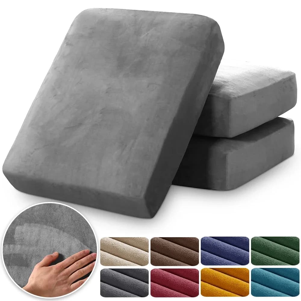 Weiche Samt-Sofabezüge Elastische Couchüberwürfe Luxuriöse Schlichte Wohnzimmer-Chaiselongue-Abdeckung Haustierfreundlich Abnehmbar Warm