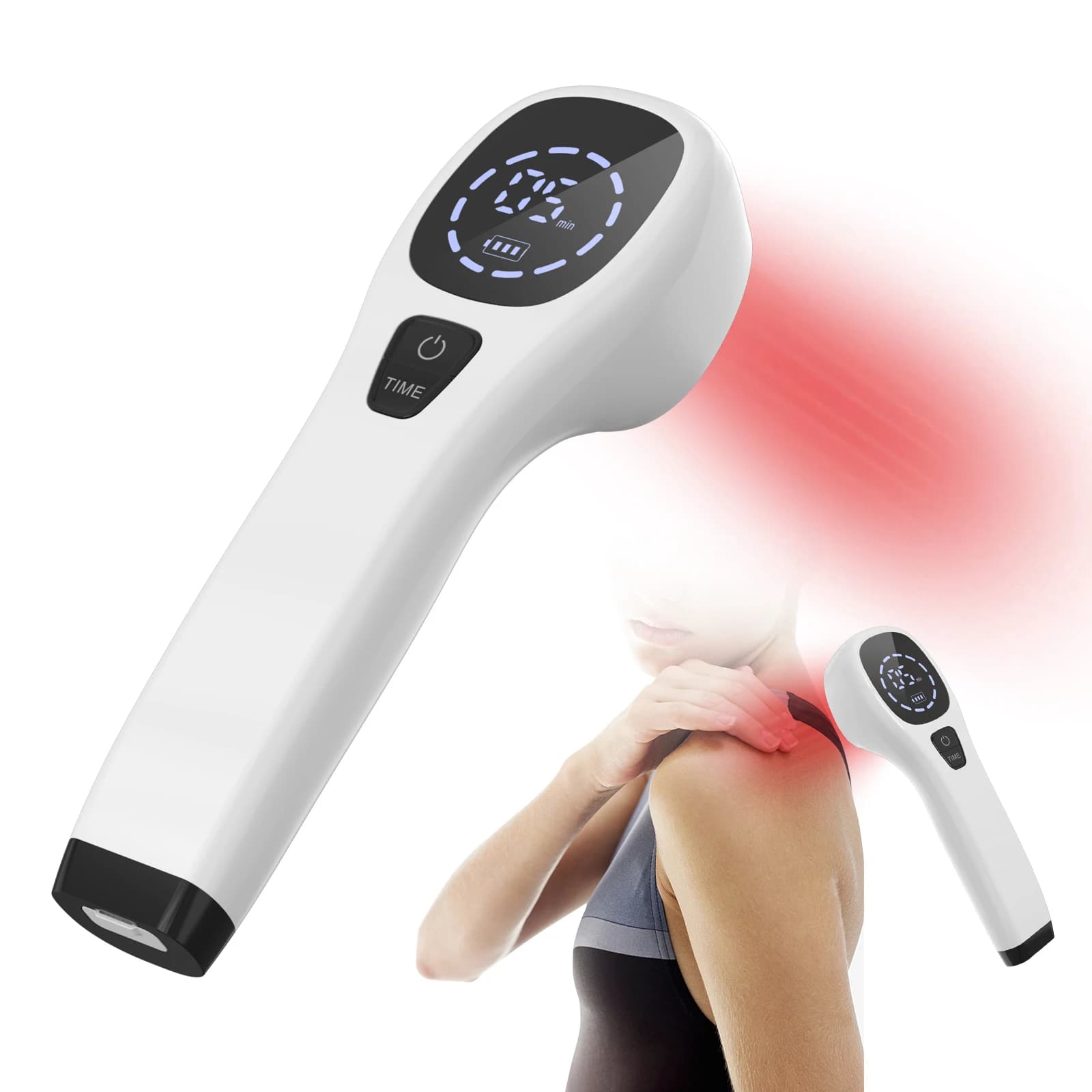 2 x 808 nm kaltes Laser-Therapiegerät zur Schmerzlinderung im Körper, kostenlose Brille, keine Tasche, Phototherapie-Ausrüstung für Arthritis,