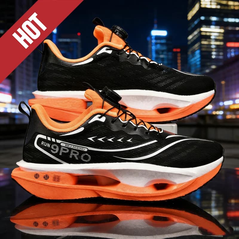 Laufschuhe mit Carbonplatte Spezial-Marathon-Schuhe für Herren Atmungsaktive Leichte Bequeme Rutschfeste Sneaker für Damen