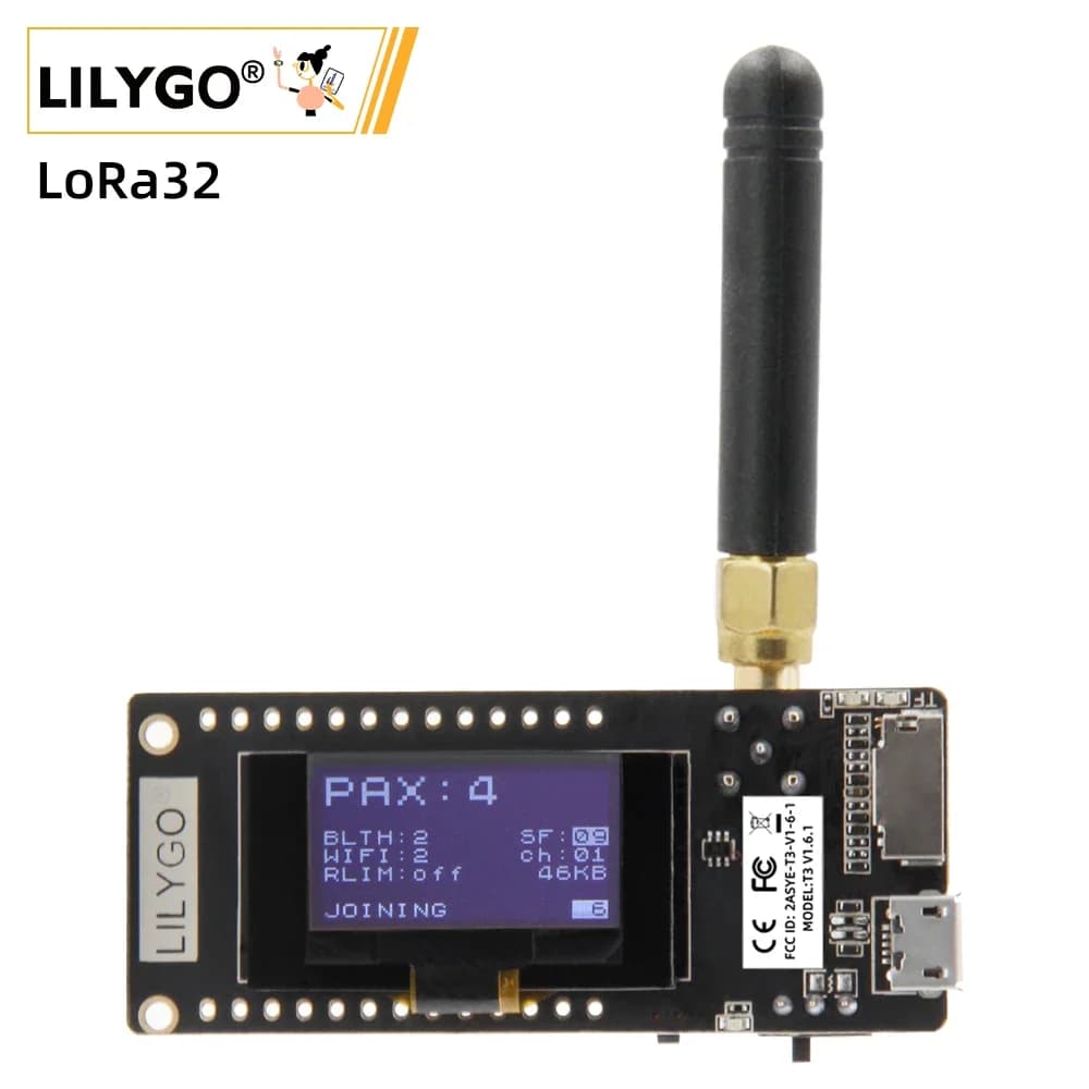 LILYGO ®   TTGO LoRa32 V2.1_1.6 Version 433/868/915Mhz ESP32 LoRa OLED 0,96 Zoll SD-Karte Bluetooth WIFI Drahtlosmodul ESP-32 SMA