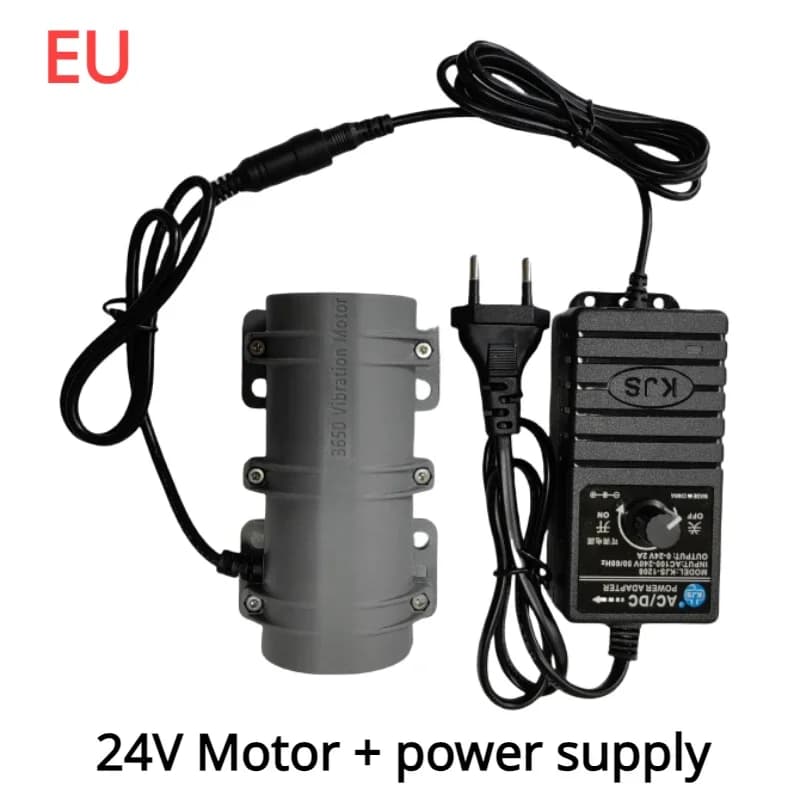 DC 12V/24V Vibrationsmotor für Massageliegen, Medizinische Vibrationsgeräte, Doppel-Exzenter-Vibrationsmotor, Vibrations-Sieb-Motor mit Netzteil