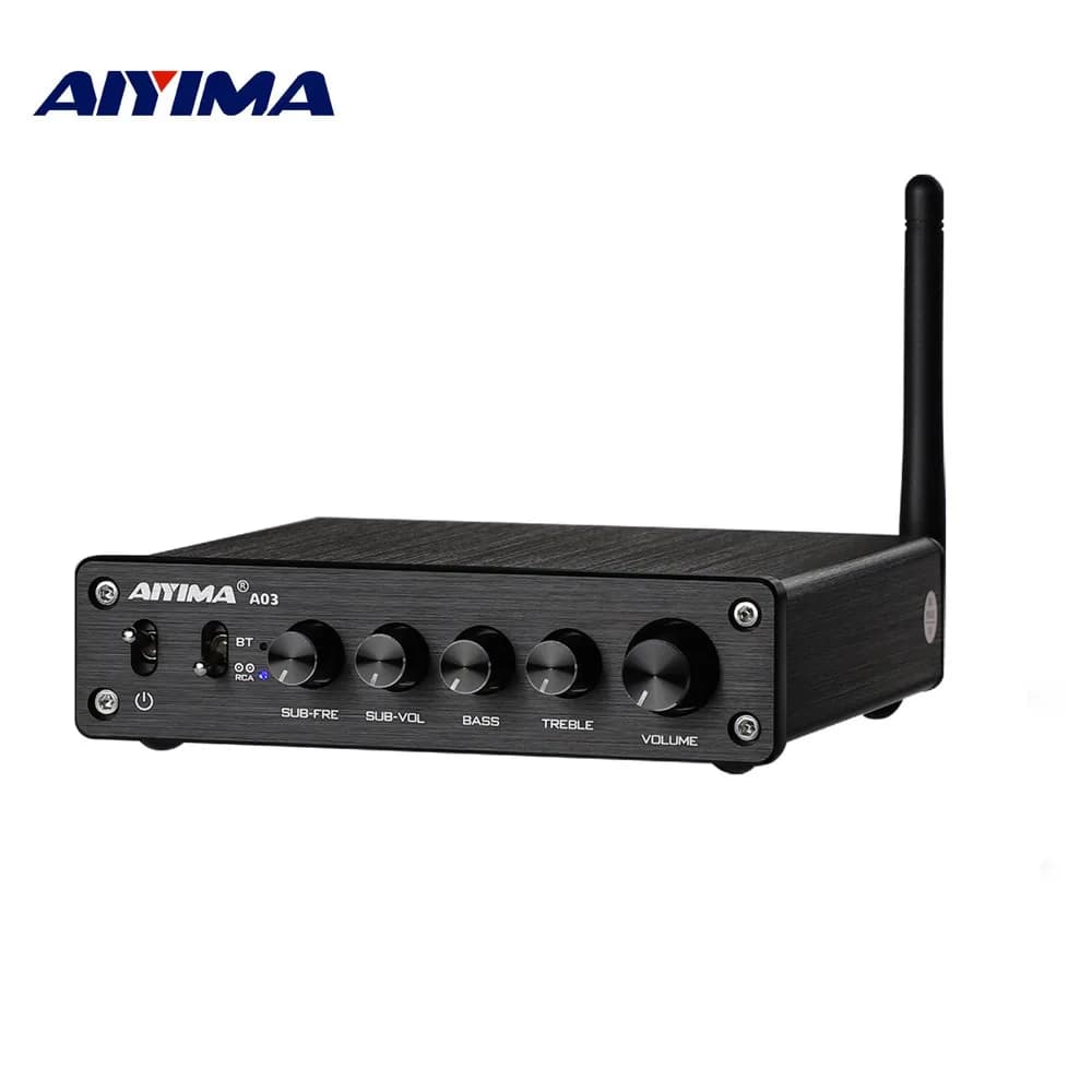 AIYIMA A03 TPA3116 Amplificador Subwoofer Audio Bluetooth Sound 2,1 50Wx2 + 100W HiFi TPA3116D2 Digital Power Hause Verstärker