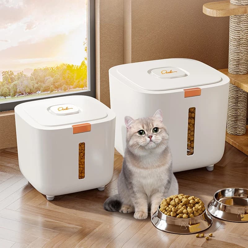 Großer Hundefutter-Aufbewahrungseimer, Tierfutter-Vorratsbehälter, feuchtigkeitsdichter Katzen-Trockenfuttereimer, Aufbewahrungsbox für