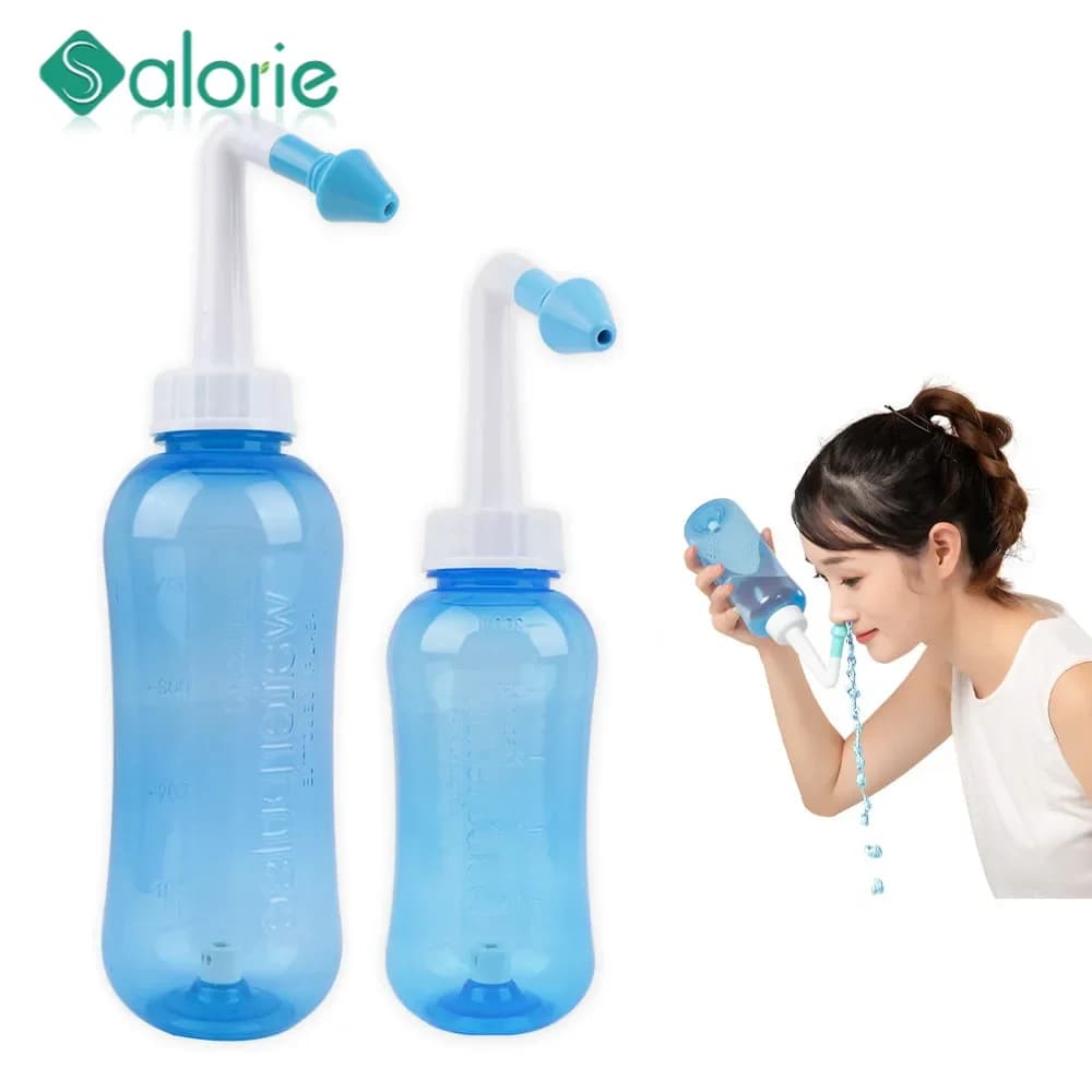 Nasenspülreiniger Spray Nasendusche Neti Pot Spülen Nasenreiniger Vermeiden Sie Sinusitis Rhinitis Behandlung Gesundheitspflege 300/500 ml