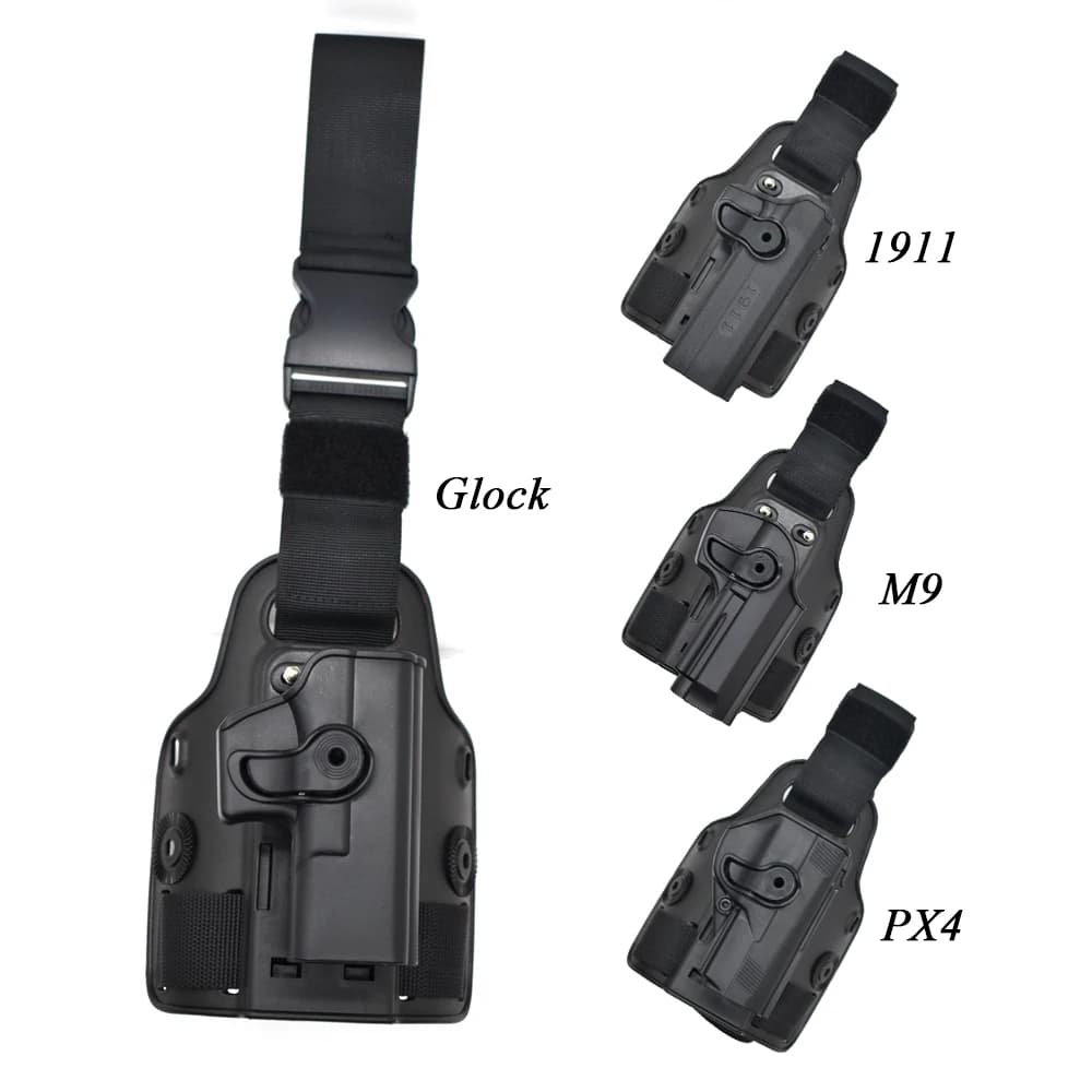 Jagd Drop Bein Pistole Holster Taktische Pistole Oberschenkel Bein Holster Fall Für G 17 19 Colt 1911 Beretta M9 PX4 Storm