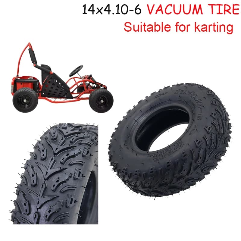 ATV Allrad-Strandfahrrad verschleißfester hochwertiger Zoll-Vakuumreifen 6-Zoll 14x4.10-6 Vorder- und Hinterreifen Go-Kart