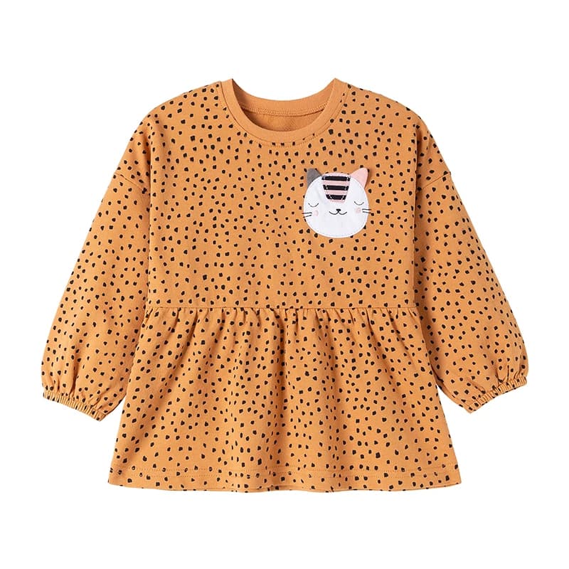 Little Maven Tier Katzen Applikationen Kinder O-Ausschnitt Sweatshirts Dot Schwarz Mädchen Sweatshirt Baby Mädchen Langarm Tops Kostüm