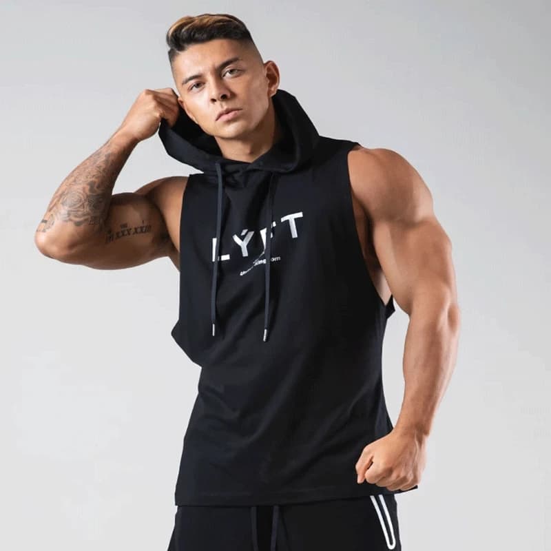 Männer Workout Mit Kapuze Tank Tops Bodybuilding Muskel Cut Off T Hemd Ärmel Turnhalle Hoodies