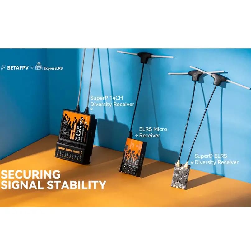 Betafpv super 14ch Diversity-Empfänger elrs 2,4 ghz/915mhz/868mhz eingebauter Tcxo für Multi rotoren Starr flügel flugzeug autos Boote
