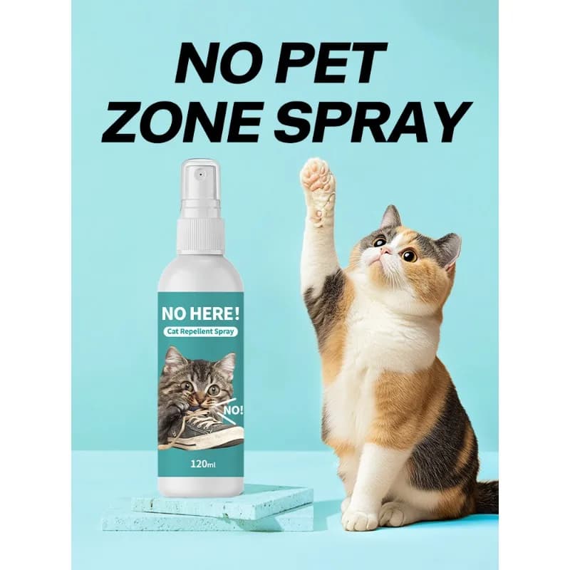 Langlebiges Katzenschutzspray, 120 ml, ungiftige Formel für Möbelteppiche, verhindert Urinmarkierungen, Geruchsneutralisierer für den Innenbereich