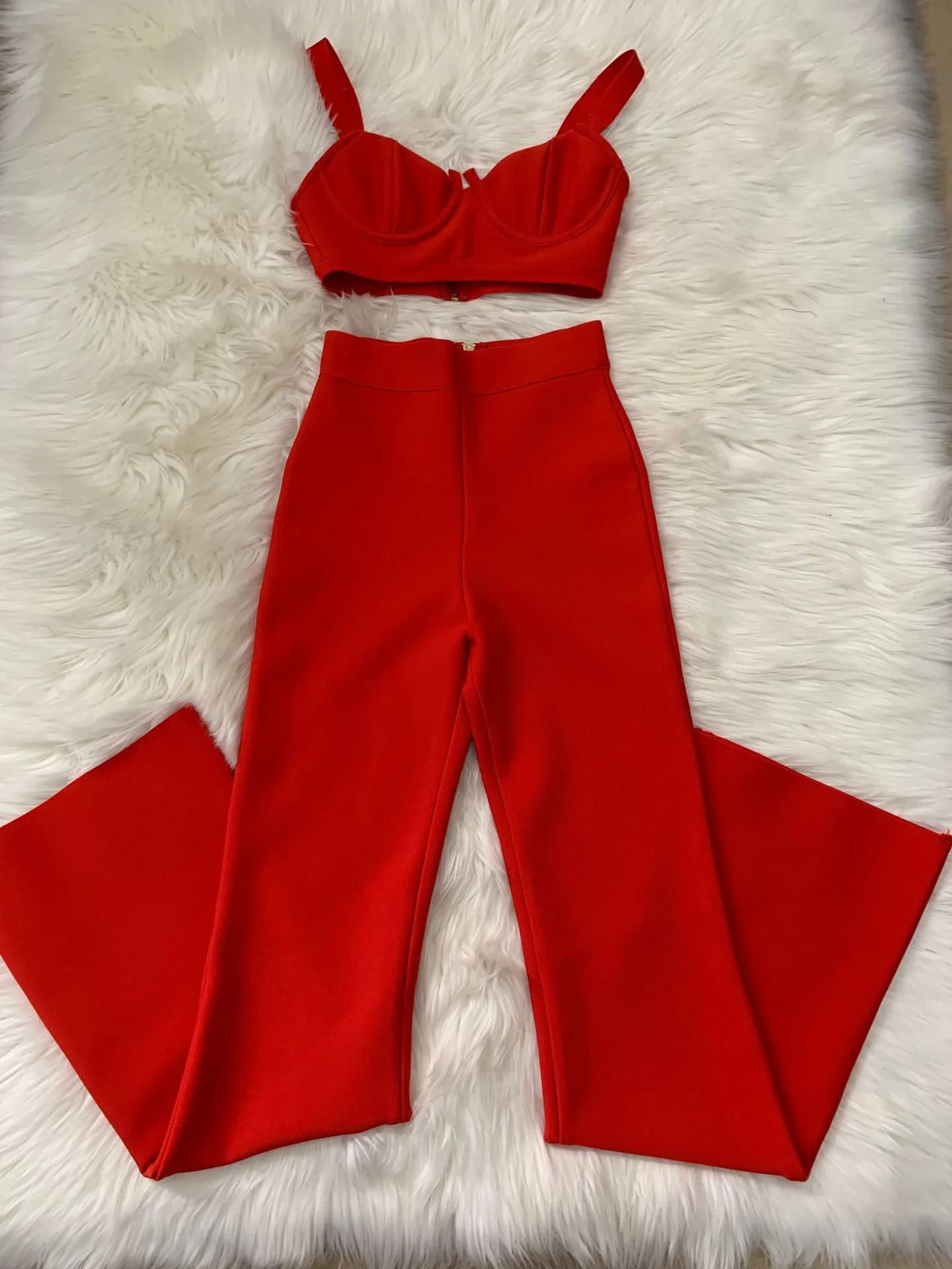 Mode Y2k Straße Verband Zwei Stück Set für Frauen Einfarbig Crop Schlank Top + Hohe Taille Bodycon Hosen Elegante frauen anzüge