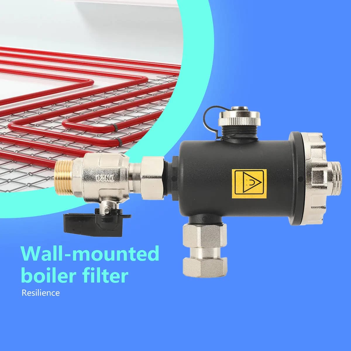 Magnetischer Schlammtrenner 3/4" – DN20 Magnetischer Schmutzfängerfilter für Kessel, Magnetfilter für Zentralheizungssysteme mit 3/4-Zoll-Gewinde