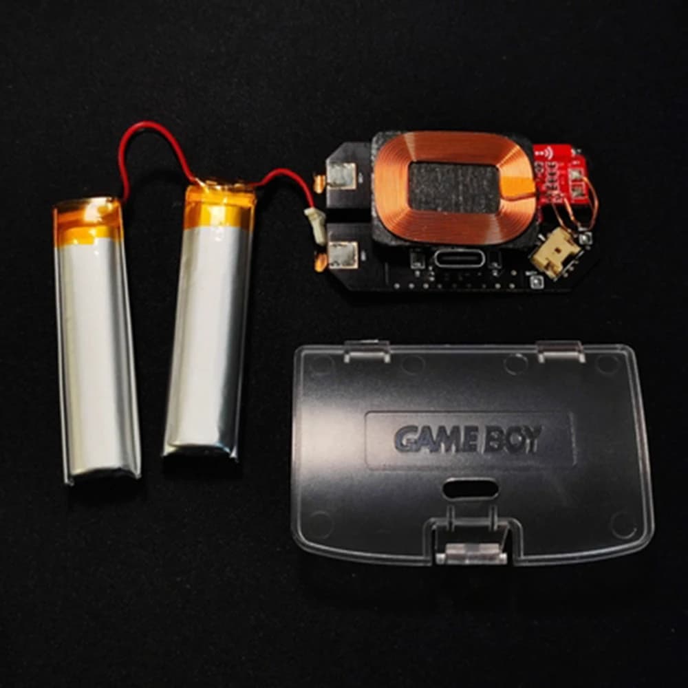 Universelles wiederaufladbares Dual-Lithium-Batterie-Modul Mod USB-C für GBC, kein Schnitt der Schale erforderlich