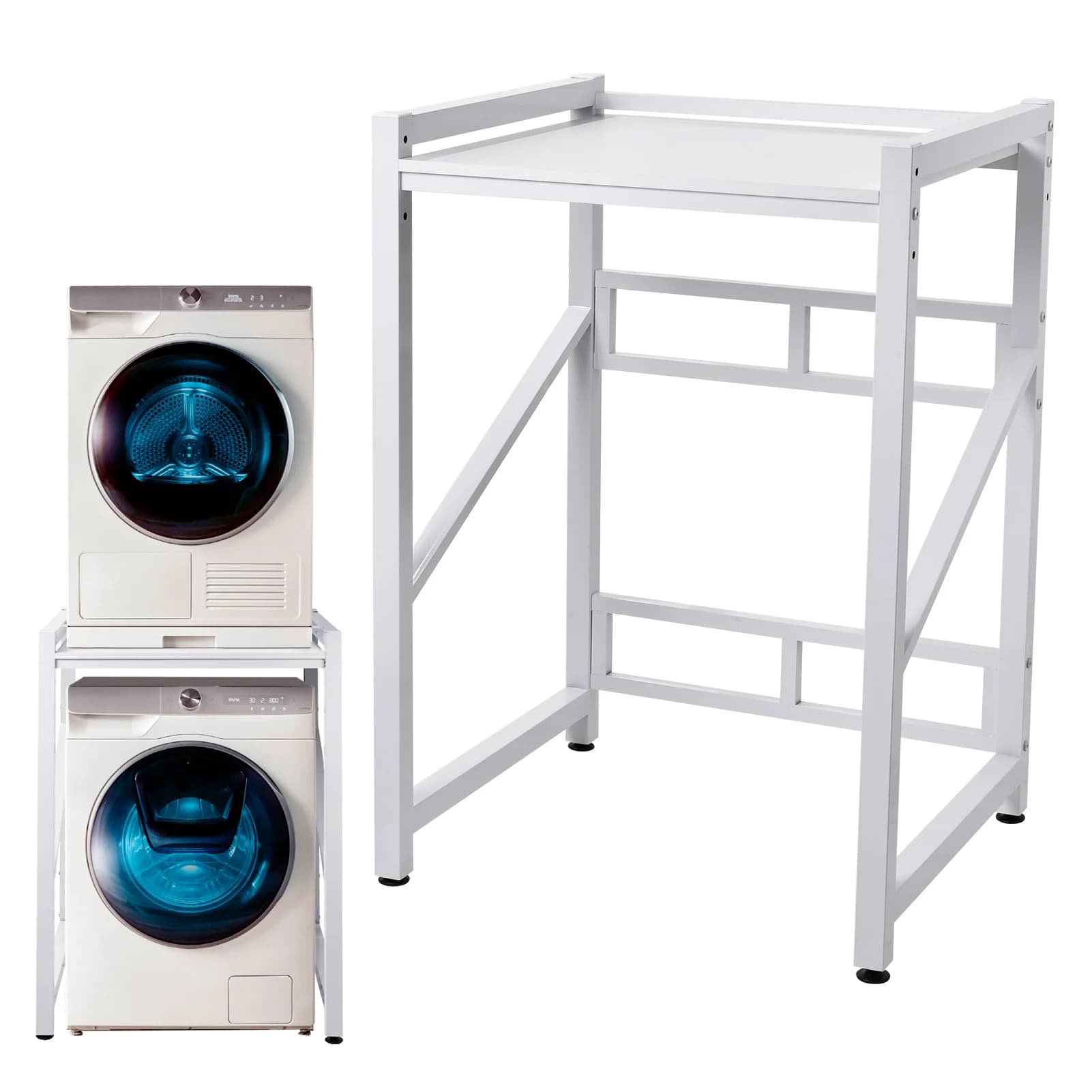Regal über Waschmaschinen-Trockner, 28,7 x 24,8 x 43,3 Zoll, Stapel-Set über Waschmaschinen für Badezimmer, Waschküche