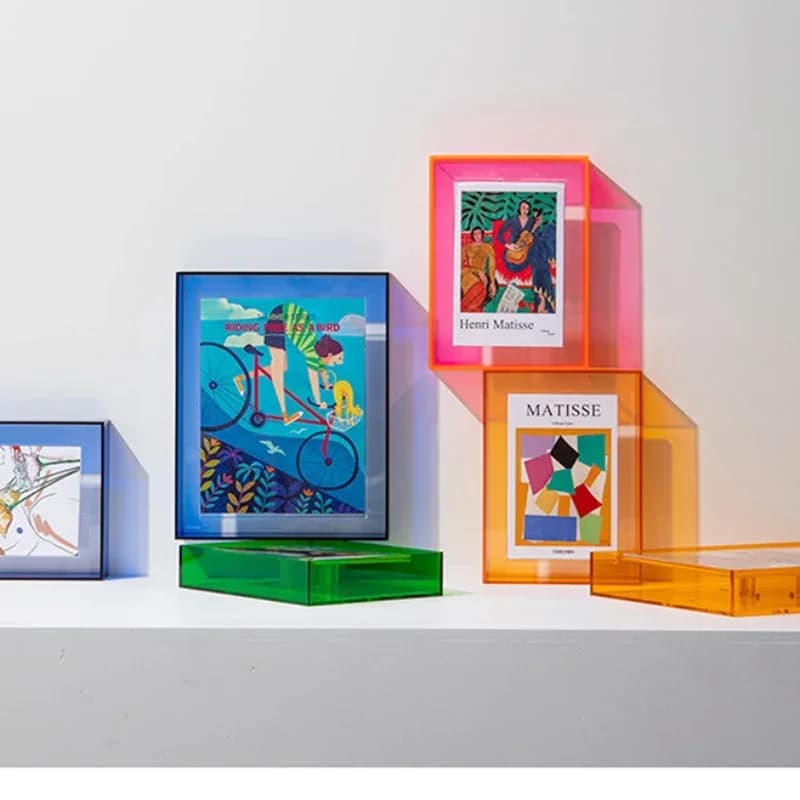 Acryl doppelseitige transparente Fotorahmen aufgehängte Poster Montage Wandbehang Bilderrahmen kreative Schlafzimmerdekoration