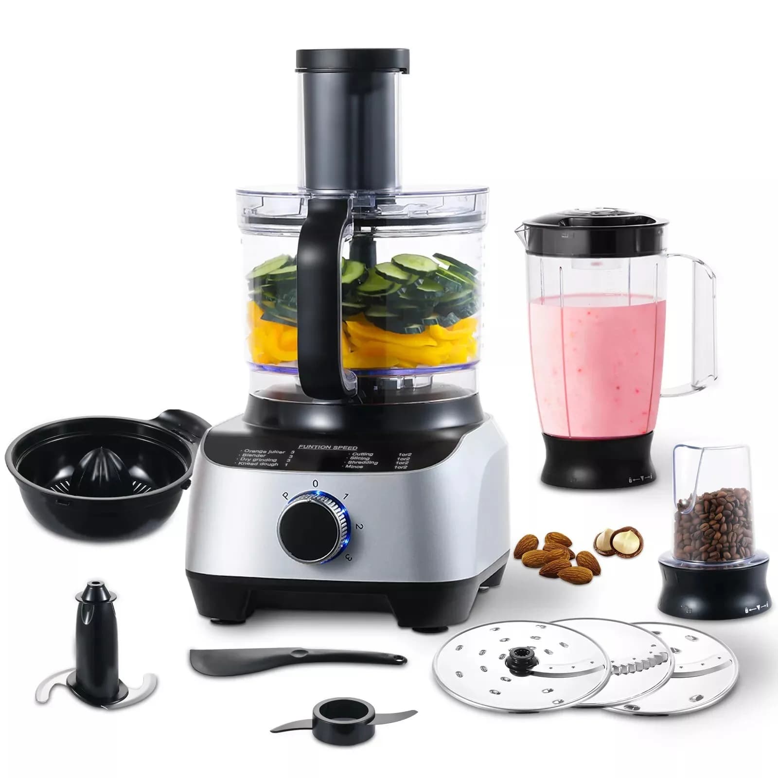 Topstrong 1300 W multifunktionaler 11-in-1-Schneebesen, Küchenmixer, Küchenmaschine YYFP410
