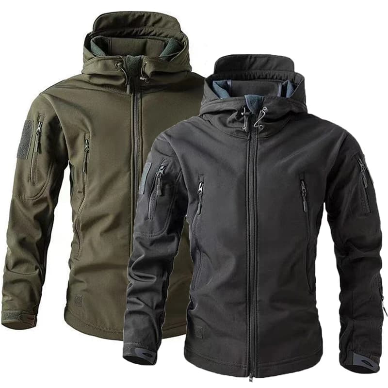 Männer Winter Herbst Warme Softshell Fleece Kapuze Cargo Jacken Camping Wandern Klettern Jagd Angeln Outdoor Winddicht M-5XL