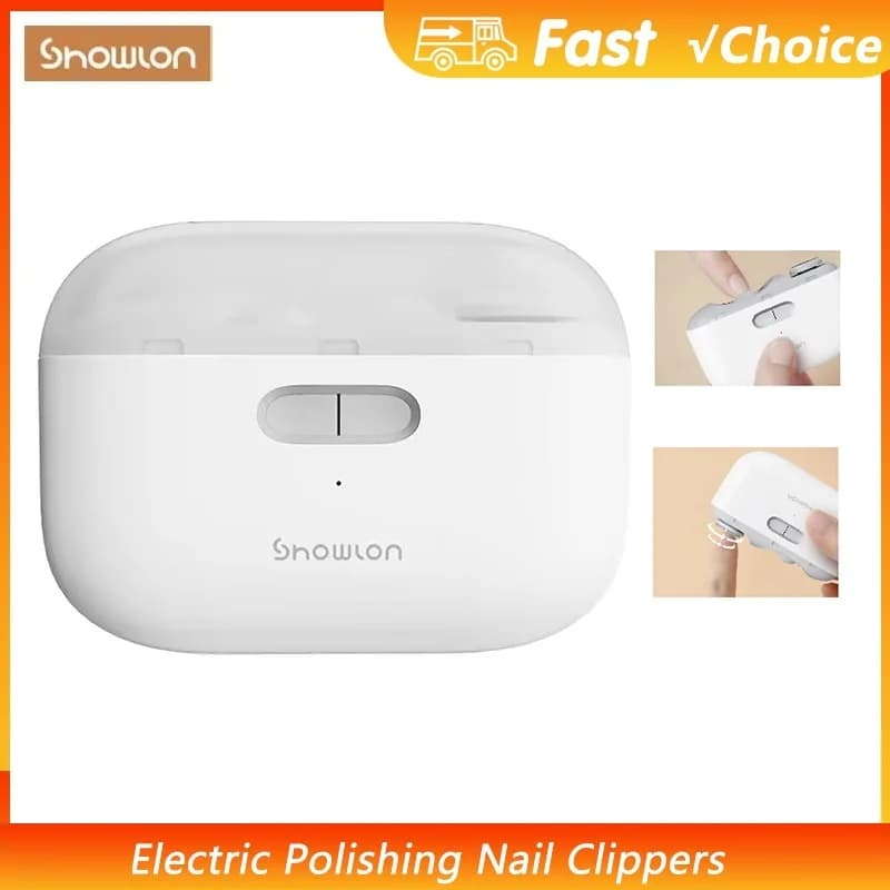 Youpin Showlon Elektrischer Polier-Nagelknipser, automatischer Nagelschneider, Trimmer, Beleuchtung, sicher und praktisch, für erwachsene