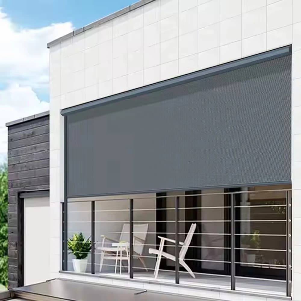 Hochwertige wasserdichte Outdoor-Rollos mit Reißverschluss, für Balkon, Café, Esszimmer, USA, Kanada, Großbritannien, Australien