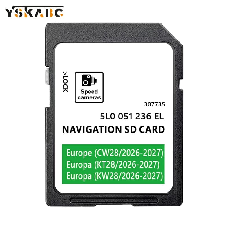 Für Skoda Amundsen MIB2 SAT NAV SD-Karte 32GB Europa UK 2026-2027 5L0051236EL Navigationskarten Deutschland Frankreich