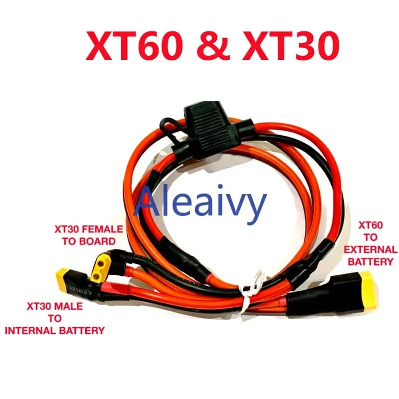 Für Parallel Extra Extension Ninebot /XIAOMI m365 und Pro 36v 48v Batterie Pack Kabel Kit XT30 & XT60 Zubehör + 30A Sicherung