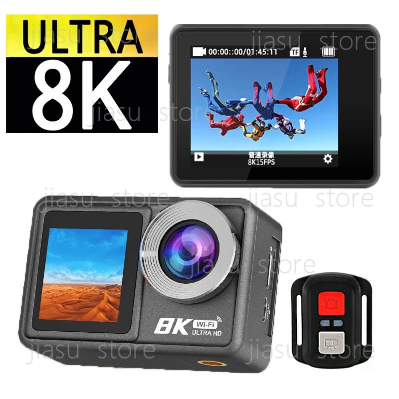 Professionelle 8K 6K 4K Action-Kamera 30M Wasserdicht Kabellose Fernbedienung EIS Dual-Touchscreen Sport-Vlog-DV